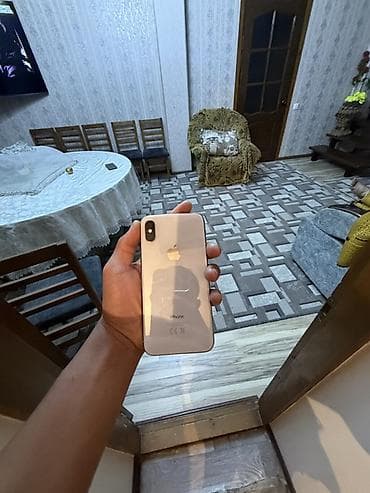 IPhone Xs, Б/у, 64 ГБ, Серебристый, Кабель, 100 %