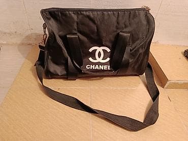 Сумка с логотипом CHANEL, черная. - Формат: компактная
