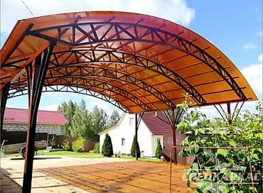 Навес, Арочный, Металл, Поликарбонат, Установка