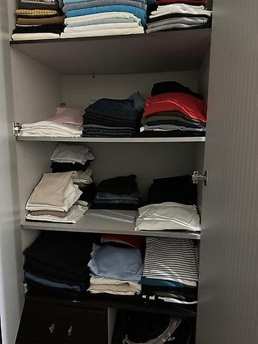 мебельные материалы и фурнитура: Спальный гарнитур, Б/у, Шкаф, Другая страна производитель, ДСП, Самовывоз, цвет - Коричневый — 4