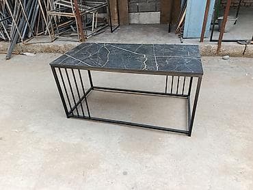 Мебель: Офисный стол, Нерегулируемый, цвет - Черный, Прямоугольный, Другой материал — 4