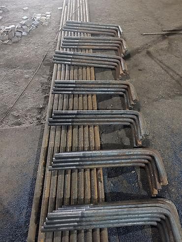 Анкерные болты из стальной арматуры - Тип: прямые и Г‑образные анкера