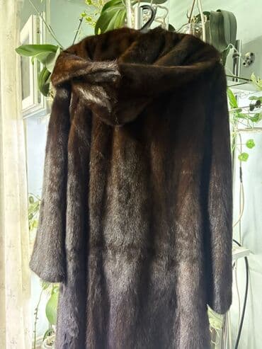 платья из панбархата на шифоне для полных: Шуба, Норка, Длинная модель, Китай, С капюшоном, L — 2