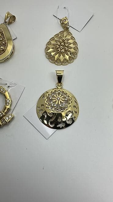 lining 38: Кулон, Проба 585, Фианит, Узоры и орнаменты — 3