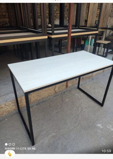 металла: Стол для кафе, Прямоугольный, цвет - Коричневый — 16