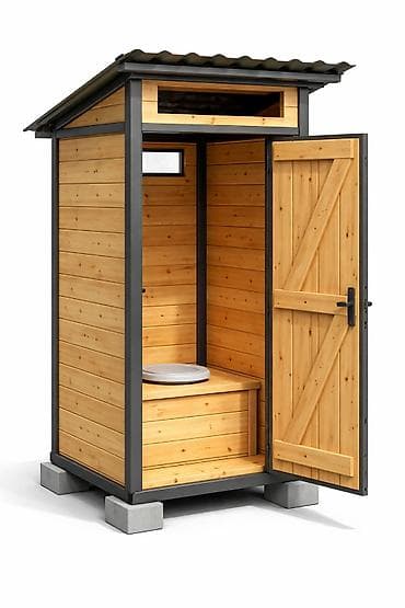 Туалетная кабинка, будка, Материал: Дерево