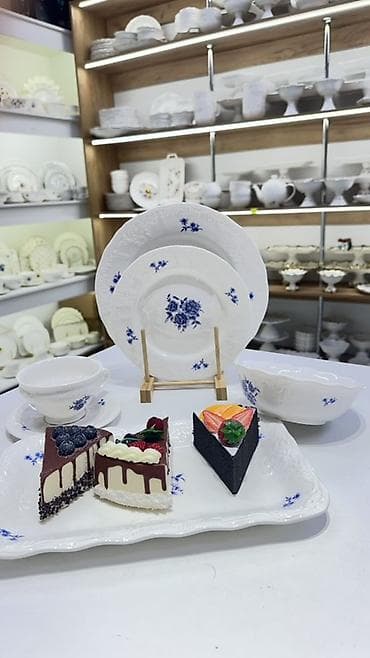 декоративные плиты: Наборы столовой посуды из фарфора/керамики с декором Варианты — 6