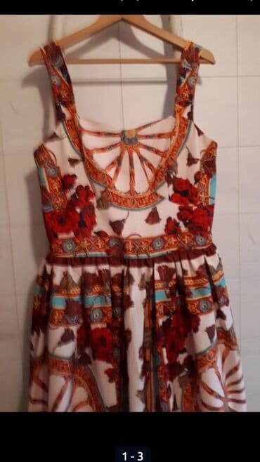 брендовые вещи оригинал: Новый сарафан"Dolce GABBANA"разм.М "КОЛЕСО ФОРТУНЫ"цвет красно — 1