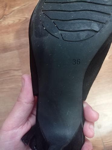 second hand obuv: Туфли, 36, Marco Tozzi, Б/у, цвет - Черный, Самовывоз — 6