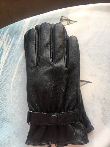 почти новые: Мужские перчатки экокожа новые — 2