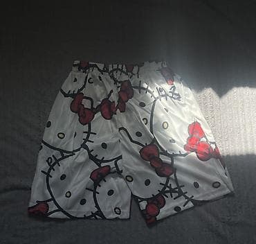 ночной одежда: Шорты с принтом Hello Kitty - Материал: гладкая, легкая синтетика с — 2
