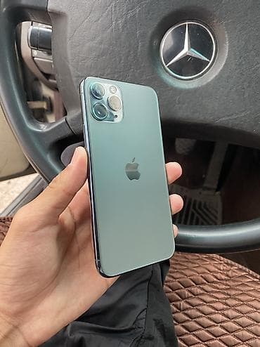 apple ultra 3: IPhone 11 Pro, Б/у, 256 ГБ, Зеленый, Чехол, 96 % — 1