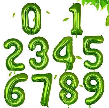 Товары для праздников: Фольгированные шары-цифры для оформления праздника высота 90 см ОПТОМ — 10