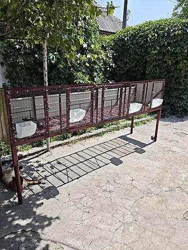 Клеточный блок для кроликов/птицы на 5 секции - Металлический каркас
