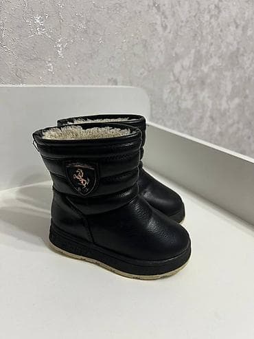 зимные обув: Детские зимние сапожки - Цвет: черный размер 23 - Материал верха — 2