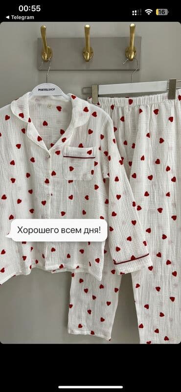 белая ночная сорочка: Ночная сорочка, Муслин, Средняя модель, S, M, L — 2