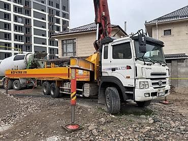 Услуги автобетононасоса для заливки бетона г. Бишкек; быстро и