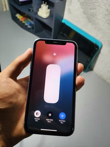 Аудиотехника: IPhone 11, Б/у, 128 ГБ, Голубой, Коробка, 93 % — 2