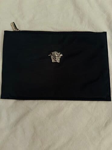 Продаю новый Черный клатч-кошелек Versace из текстиля с металлической