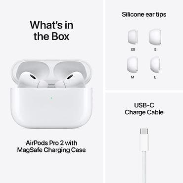 apple xs max: Беспроводные вакуумные наушники, Apple, AirPods Pro 2, Б/у — 1