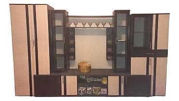 Стенка-шкаф, Тип стенки-шкафа: Модульная, Для зала, Особенности: С отделением под телевизор