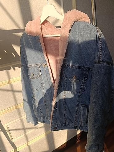 золотой дракон: Джинсовая куртка с тёплой меховой подкладкой и капюшоном - Верх — 3