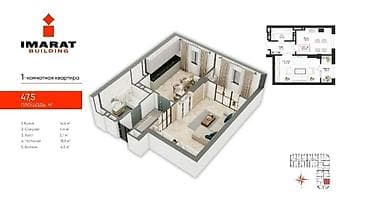 жк статус: 1 комната, 47 м², Элитка, 7 этаж, Готовая ПСО (под самоотделку) — 8