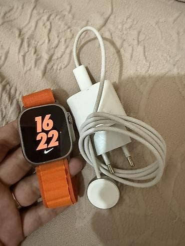garmin athlete: Apple Watch Ultra (49 мм) с оранжевым ремешком Alpine Loop ( Носила — 1