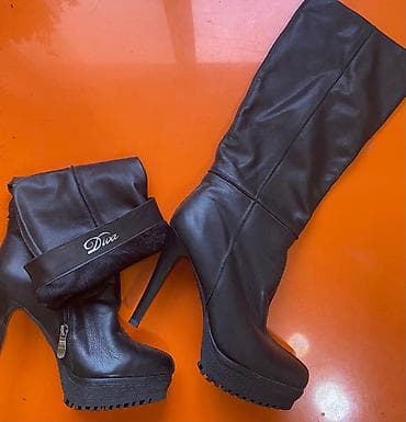 ботам: Женские сапоги и ботильоны Diva, черные… размеры 39-40. - Материал — 3