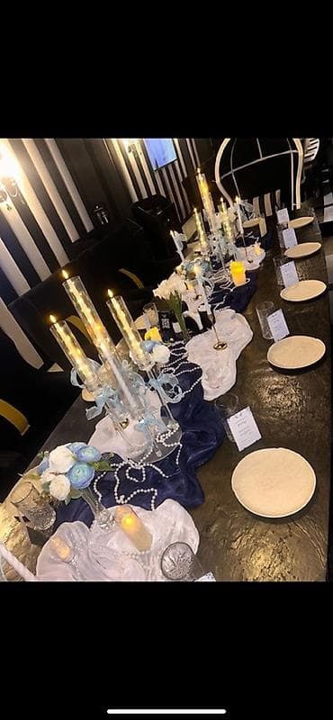 оформление залов: Праздничное оформление стола и декор мероприятий от - — 1