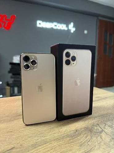 apple phone: IPhone 11 Pro, Б/у, 64 ГБ, Золотой, Коробка, 73 % — 1