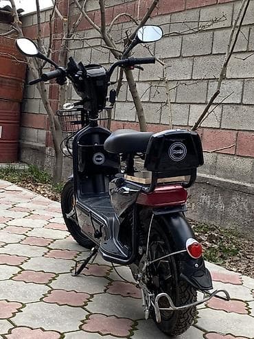 мото зашита: Электроскутер Panda (электровелосипед-скутер) в чёрном цвете — 5