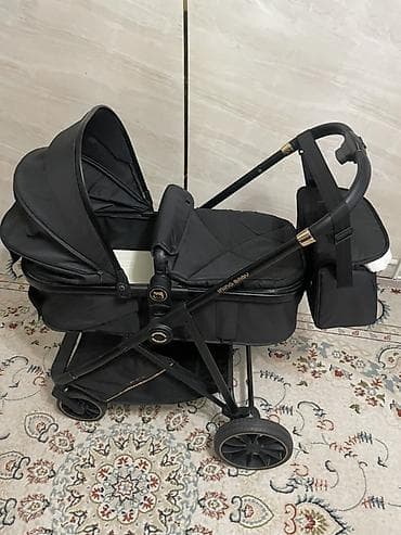 baby time коляска купить: Коляска, Другой бренд, цвет - Черный, Б/у, Бесплатная доставка — 1