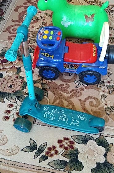 Детский транспорт: Детский самокат, Трёхколёсный — 3