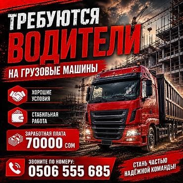 high experience: Требуется Водитель грузового транспорта, Категория прав (C), На бортовой, Обучение, Мужчина — 1