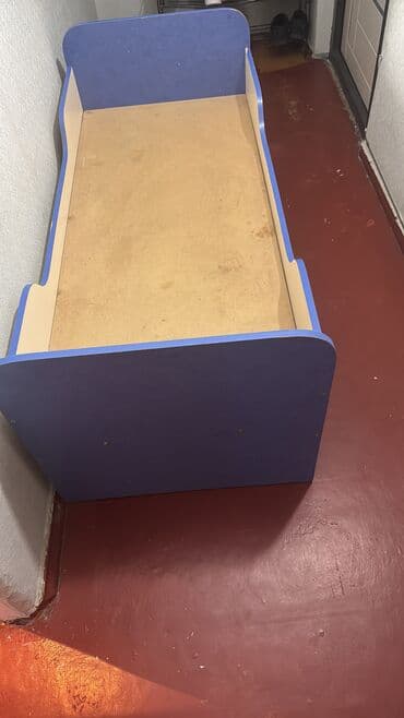 цена односпальной кровати: Детская односпальная кровать, Б/у, Для мальчика, С бортиком, ДСП, Самовывоз — 4