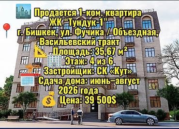1 комната, 36 м², Элитка, 4 этаж