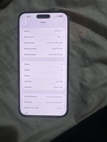 магнит для телефона: IPhone 14 Pro Max, Б/у, 256 ГБ, Black Titanium, Защитное стекло, Кабель, Коробка, 87 % — 3
