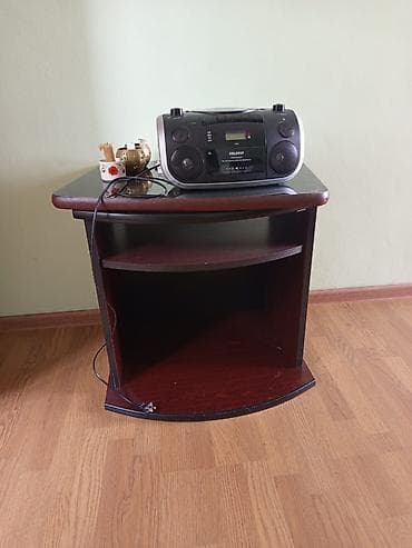 Тумба и подставка для телевизора, Напольная, ЛДСП, цвет - Коричневый