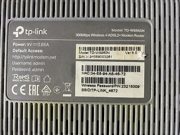 ps3 internet: Tp-link td-w8960n
В комплекте БП и Ethernet кабель — 2