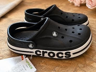 Эркектердин сандалийи, 39, 40, Crocs, Жаңы, түсү - Кара, Өзү алып кетүү