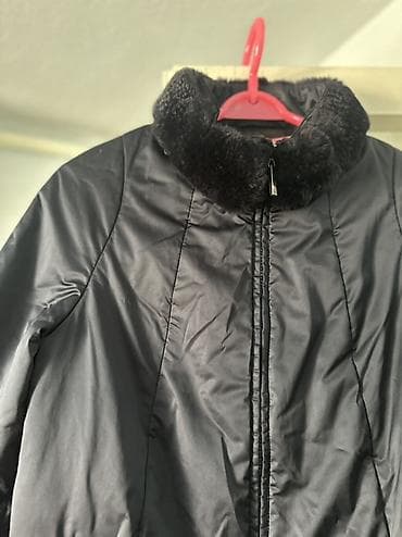 Айымдардын кийими: Женская укороченная куртка черного цвета. - Материал верха: плотная — 2