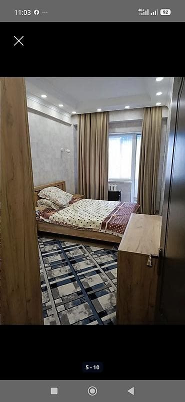 квартиры с подсилением: 2 комнаты, ул. Курманжан Датка-Мамырова, Без животных, от 1 года, С мебелью полностью — 4