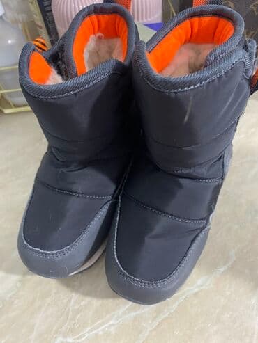 Детские зимние сапоги/дутики - Цвет: черный/темно‑серый с