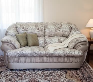 Комплект мягкой мебели, Б/у, Самовывоз, Платная доставка, цвет - Бежевый
