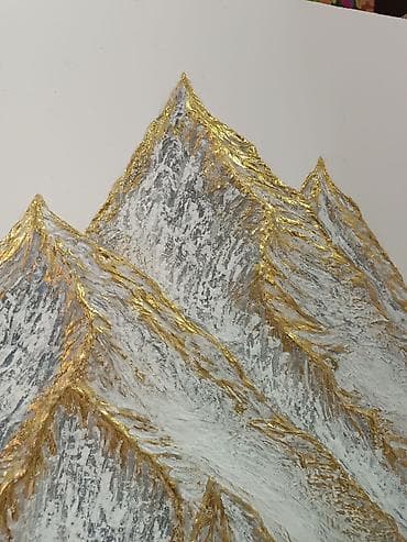 led light: Текстурная картина "Золотые вершины" — 2