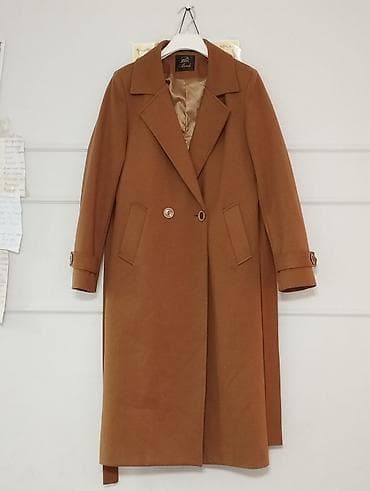 Жеке буюмдар: Женская верхняя одежда и пиджак - Пальто бежевое, длина миди. Прямой — 2