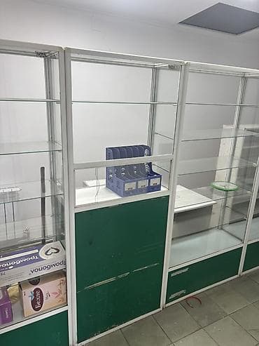 габариты: Торговые витрины/прилавки стеклянные, модульная линия. - Конструкция — 2