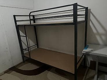 Металлическая двухъярусная кровать - Прочная сварная рама из