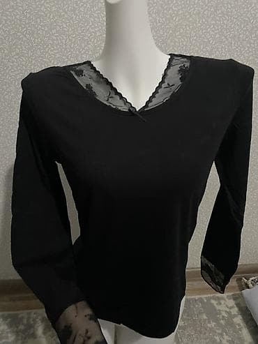 Мужская обувь: Лонгслив, цвет - Черный, Стандарт — 1